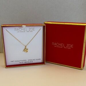 Rachel Zoe 14KT Plated “M” Necklace 16.2”